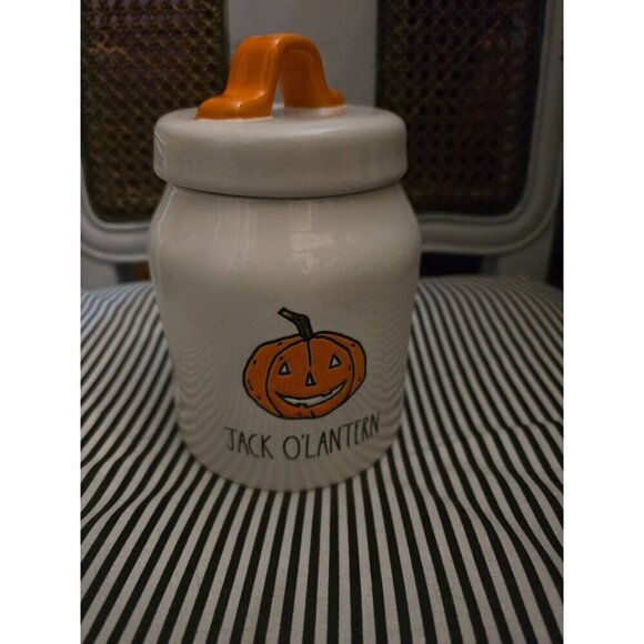 NWT Rae Dunn Halloween Baby Jack O'Lantern Icon Canister - Picture 2 of 12